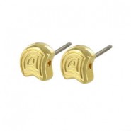 Cymbal ™ DQ metal Earpin Polykarpos for Ginko beads - Gold